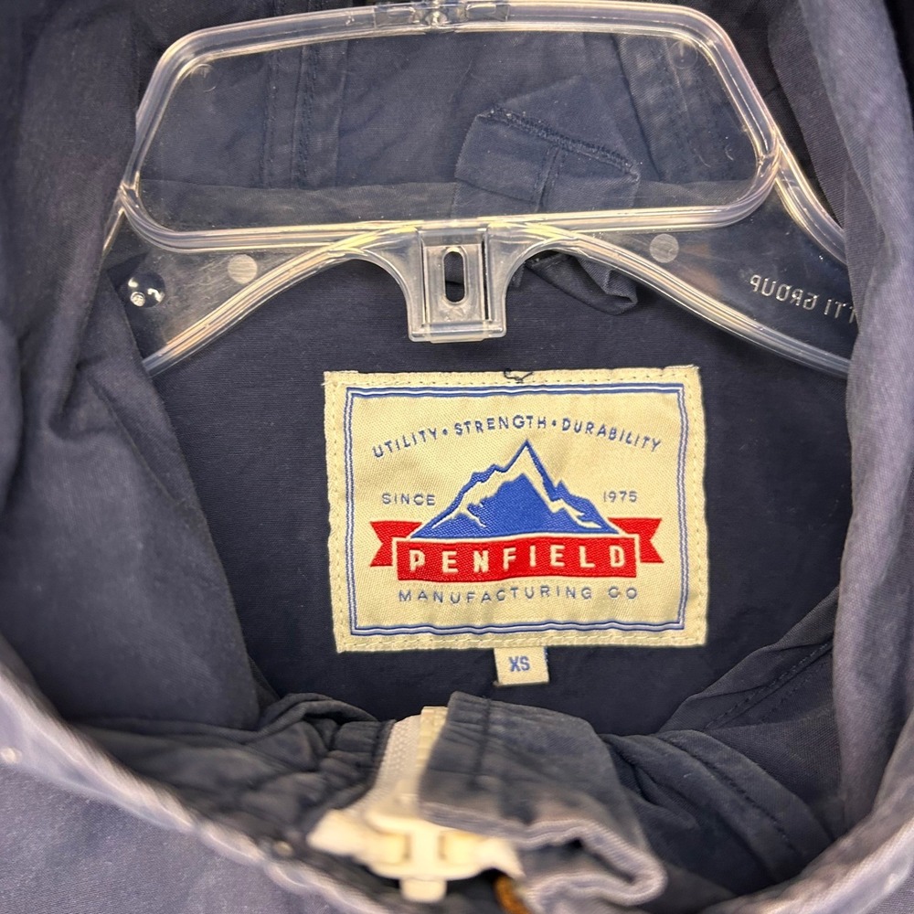 Penfield Womens XS Full Zip Utility Strength Lightweight Navy Blue Hooded Jacket - Picture 3 of 16